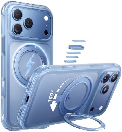 MAGIC JOHN für iPhone 18 Pro Hülle, 360° Stabilen Ständer für Magsafe | 18N Magnetkraft, 12FT Militärschutz, Stoßfest Kratzfest, Kameratasten-Schutz, Kompatibel mit Schutzfolie
