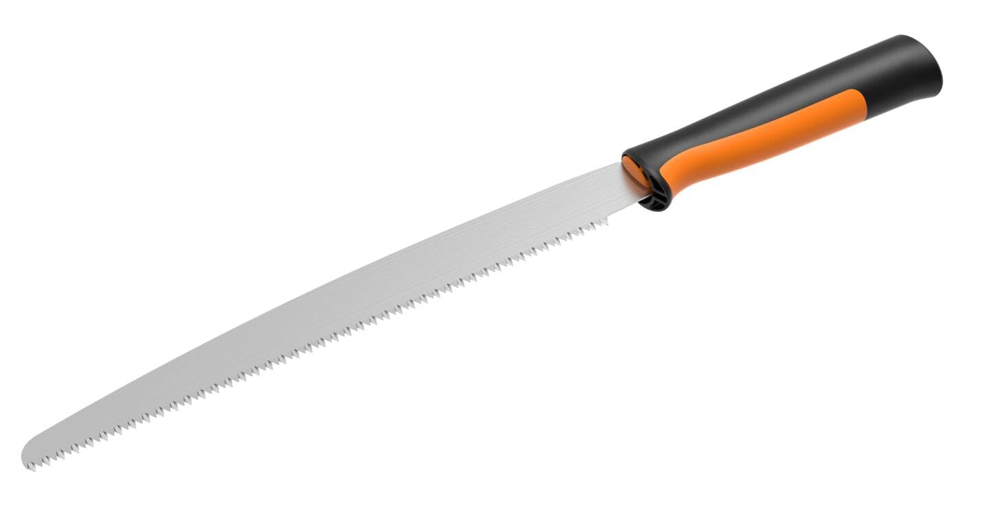 Fiskars OneClick Sierra de Jardín | Fácil cambio con un solo clic, también se puede utilizar como sierra de mano, negro/naranja, 1080691