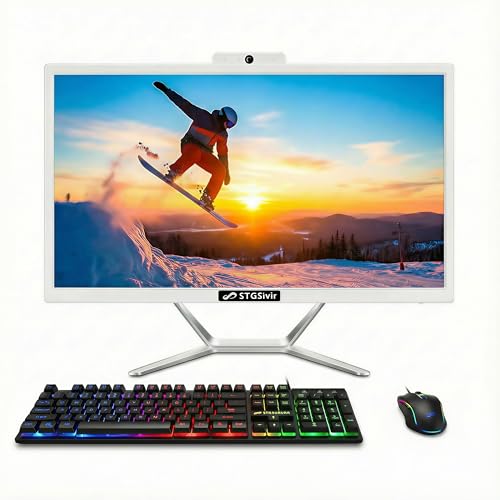 STGSivir All in One Desktop Computer, 21.5' FHD Display, Intel Core i7 up to 3.9G, 16GB RAM, 512GB...