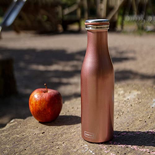 Lurch Isolierflasche 240905 aus doppelwandigem Edelstahl für heiße und kalte Getränke
