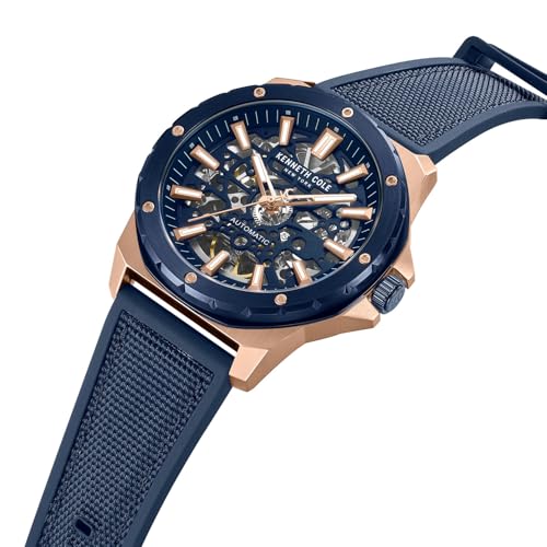 Image of Kenneth Cole Automatic Analog Blue Dial Blue Silicon Strap Watch for Men - KCWGZ0076702MNW