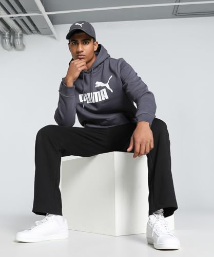 Image of Puma Cotton Men Ess Big Logo Hooded Neck Hoodie Fl (S) Mineral