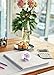 Handmade Flower Paperweight Glass Office Decor, Perfect Gift, Flower Themed Collectible, 2½