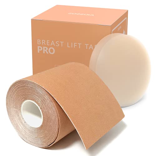 Akissos Brustband BH-Tape mit Nipple-Covers, Klebe-BH für große Brüste Cup A-K Cover