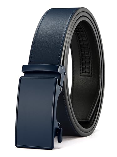 Image of CHAOREN Mens Belt - Mens Ratchet Belt Leather 1 3 /8 inch for Dress Pant - Micro Adjustable Belt Fit Everywhere