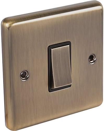 Antique Brass 1Gang Light Switch United Electrical W01AB (Windsor)