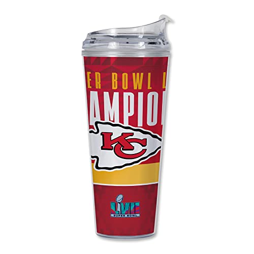 NFL Rico Industries Kansas City Chiefs 2023 Super Bowl Champions 24oz Acrylic Tumbler with Hinged Lid