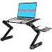 Desk York Portable Laptop Table - Adjustable Notebook Computer Stands Office or Home - Cozy Desk in Bed or on The Sofa - Black