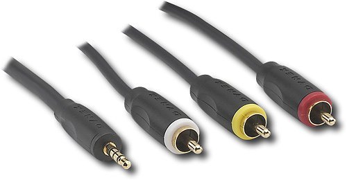 6' Dynex DX-AV071 3.5mm (M) to 3 RCA (M) Audio/Video Cable w