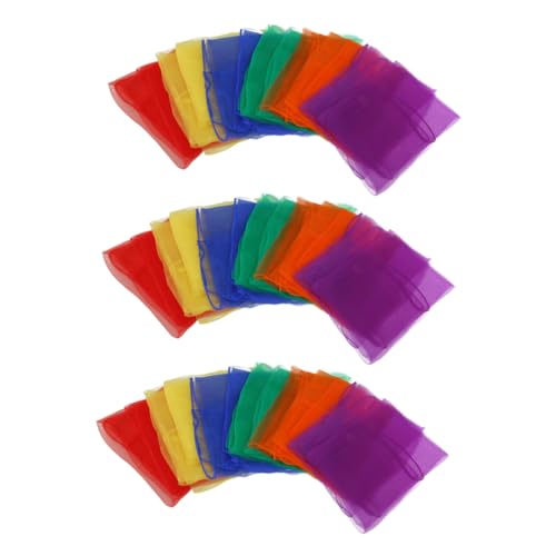 FRCOLOR 18pcs Colorful Juggling Scarves Silk Square Veil for Boys and Girls Dance Performance Random Color
