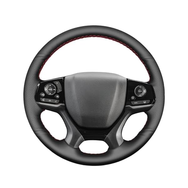 MEWANT Steering Wheel Cover Wrap for Honda Pilot/Passport/Odyssey Custom Version Hand-Stitched Made of Suede and Genuine Leather