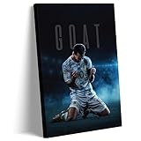 Lionel Messi Poster 1 Wall Art Canvas Print Poster Home Bathroom Bedroom Office Living Room Decor Canvas Poster Unframe: 12x18inch
