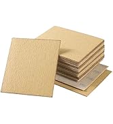 Shawya 40PCS 1/4 Sheet Sandpaper 4.5 x 5.5 Inch Gold Sandpaper with Hoop and Loop Backing 80 Grit...