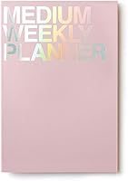 Vista 5 de JSTORY Medium Weekly Planner Lays Flat Undated Year Round Flexible Cover One Size Black