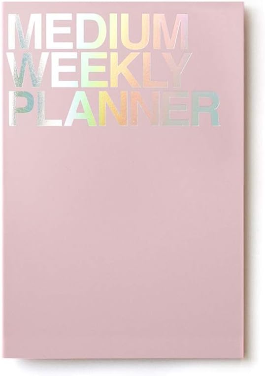 JSTORY Medium Weekly Planner Lays Flat Undated Year Round Flexible Cover One Size Pink