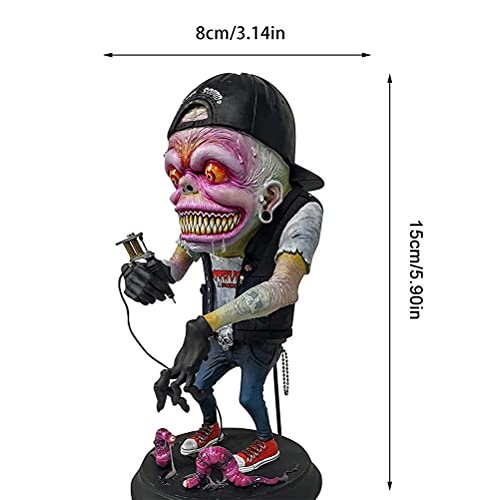 Tianbi Angry Big Mouth Statue, Horror Halloween Freak Figurines - Image 2
