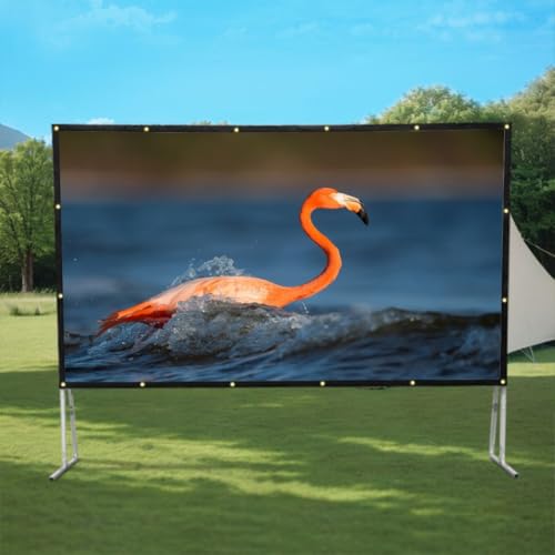 Funda portátil y plegable para pantalla de proyector 16:9 HD 4K para exteriores, con bolsa de transporte, ligera y resistente a arrugas para cine en casa y fiestas al aire libre (60in/16:9) miniatura 2