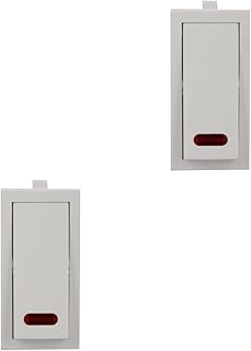 Anchor Roma 1-Way Switch with Neon 21077, White, 20 amp 240V (Pack of 2)
