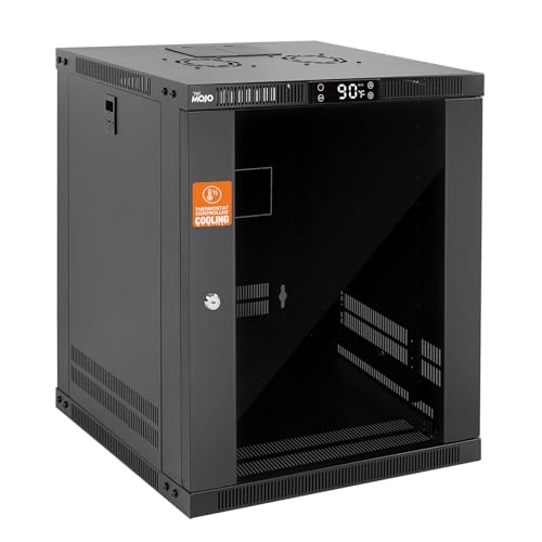 Tecmojo 12U Wall Mount Server Rack with Cooling Fans