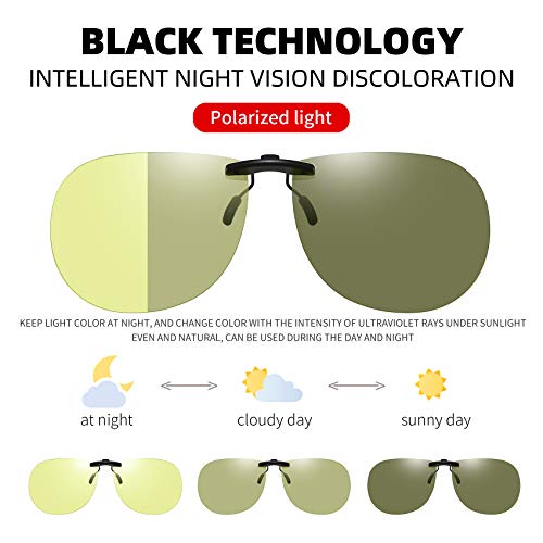 AoHeng Nachtfahrbrille Nachtsichtbrille Clip für Brillenträger,Geringe Farbdifferenz,Blaues Licht blockieren,Autofahren brille