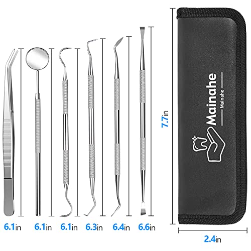 image for Mainahe Dental Tools, 6 Pack Plaque Remover for Teeth Cleaning Oral Ca