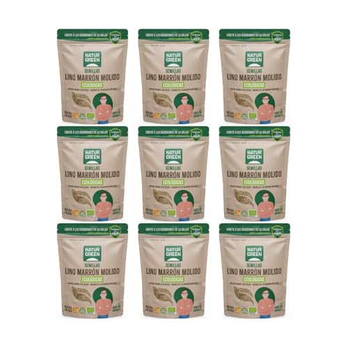 NaturGreen - Semillas Lino Marrón Molido Bio, Molido en Frío,