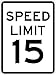 SmartSign MUTCD # R2-1-15 3M High Intensity Grade Reflective Sign, Legend "Speed Limit 15", 24" high x 18" wide, Black on White