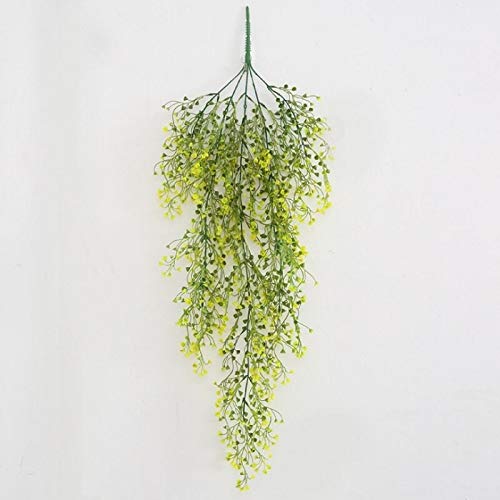 Zereff - 100Pcs Wall-Hanging Artificial Rattan Artificial Plants Plastic Vines Fake Foliage Wall Decoration - (Color: Multi) #TOP5