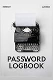 Seniors black cover: Internet Address Password Logbook, Password Keepers, Passcode Notebook, Password Username Book, Minimalist Black Cover (LB)