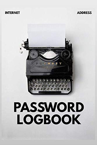 Seniors black cover: Internet Address Password Logbook, Password Keepers, Passcode Notebook, Password Username Book, Minimalist Black Cover (LB)