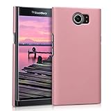 kwmobile Case for BlackBerry Priv - Hard Plastic Anti Slip Grip Shockproof Protective Phone Cover - Rose Gold Matte