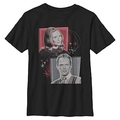 T-shirt Marvel WandaVision garçon noir XS vêtement coton rétro vintage de super-héros