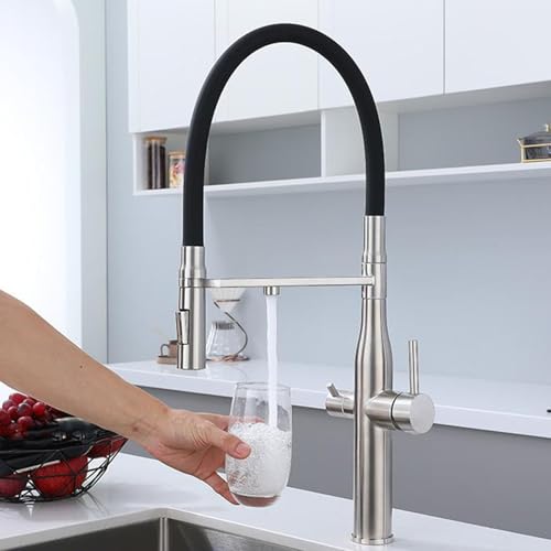Robinet de Cuisine à 3 Voies avec double sortie d'eau indépendante