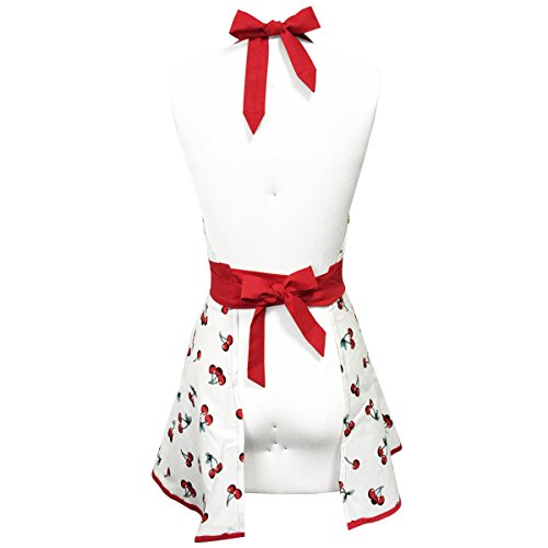 Wrapables Apron, Cotton, Sweet Cherries, One Size - Image 4