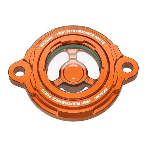 Motoröl Filter Abdeckung Kappe Für KTM 690 SMC/SMC R/Enduro/R 2008-2023 für Husqvarna 701 Enduro 2016-2023(Orange)