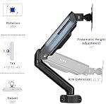 VIVO Universal Full Motion Pneumatic Pole Mount Arm for 17 to 32 inch Monitor Screens, 75mm and 100mm VESA Plate, Black, MOUNT-POLE05O