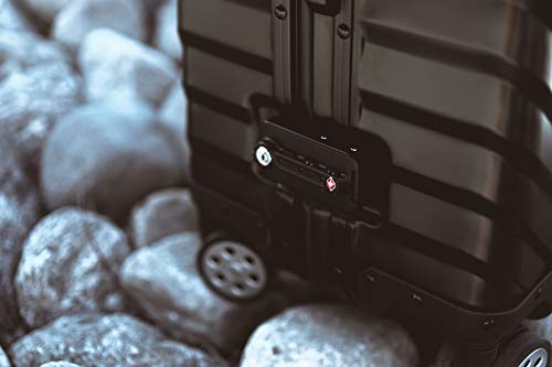 Enkloze Klasik Aluminum Carry-On Suitcase - Spinner 100% Aluminum Tsa Approved (Suitcase - 28", Black) #TOP3