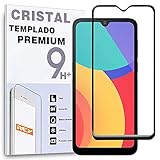 REY Protector de Pantalla Curvo para ALCATEL 1L 2021, Negro, Cristal Vidrio Templado Premium, 3D / 4D / 5D, Anti Roturas