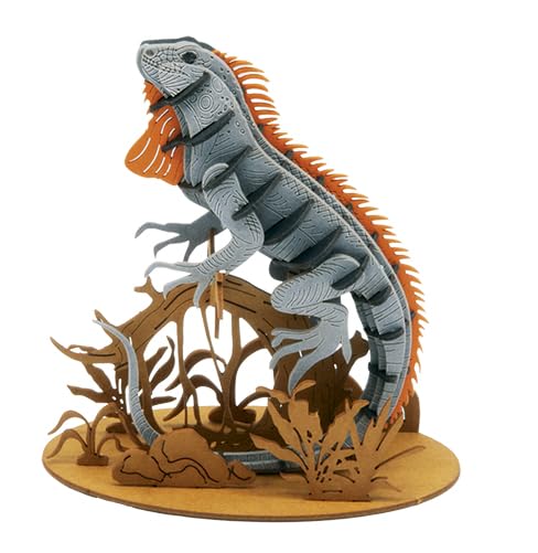 Fridolin 11744 3D Paper Model - Lizard, gray, ca. 8,5 x 9,5 x 5 cm (montiert) - Image 3