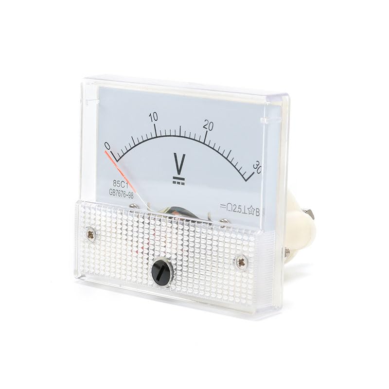 85C1 5V DC Pointer Voltmeter Analog Volt Panel Meter Gauge Front Face 65 * 56MM Analog Small Meter 0-5V 85C1