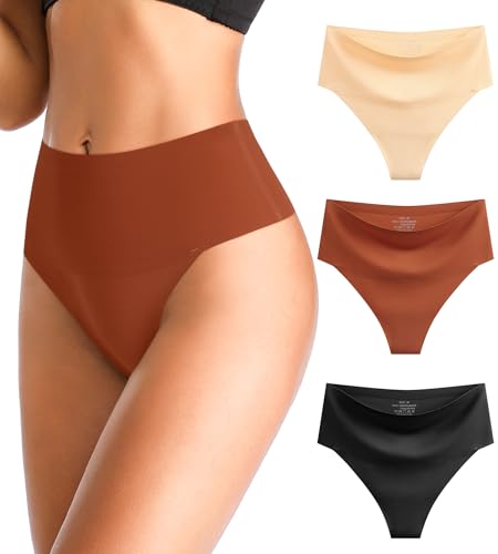 Image of ANNYISON Women's Thongs, T Back Low Waist See Through Panties Cotton Seamless Lace Thongs for Women
