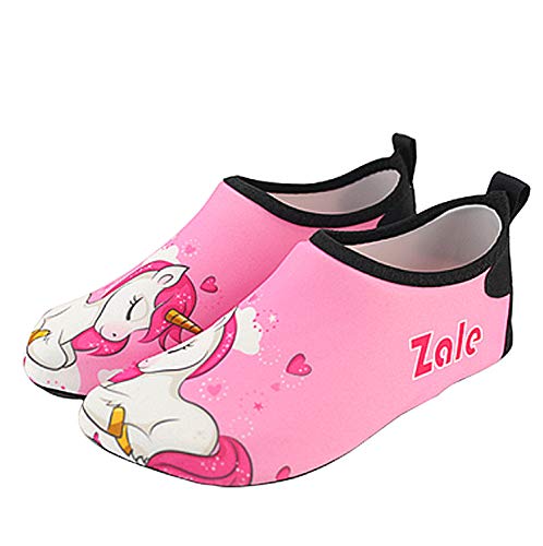 Creationtop Water Shoes Baby Girls Barefoot Swim Water Skin Shoes Aqua Socks for Beach Swim Pool (24/25 EU-6.5US)