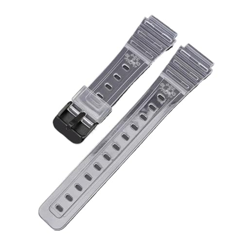 LYBELIRH Casio F91W F-84 F-105 108 A158 A168 AE1200 AE1300 Ήo[Xgbv Y fB[X jo[T TPU pvoh 18mm(Transparent black)