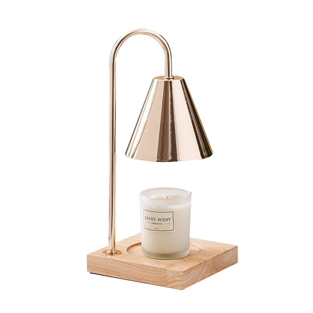 Aromatherapie Schmelzende Kerze Schmelzendes Wachs Lampretro Nostalgische Schmelzende Kerzenlampe Haushalt Kreative Tischlampe Plug-in Dimmen Kerzenhalter(Gold)
