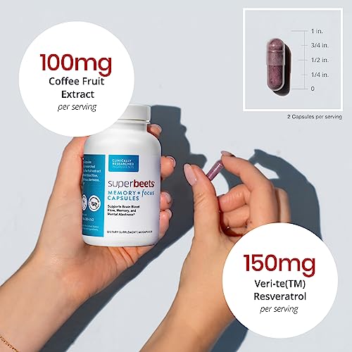 Humann 200373 Superbeets Memory & Focus Brain Supplement Capsules thumb #5