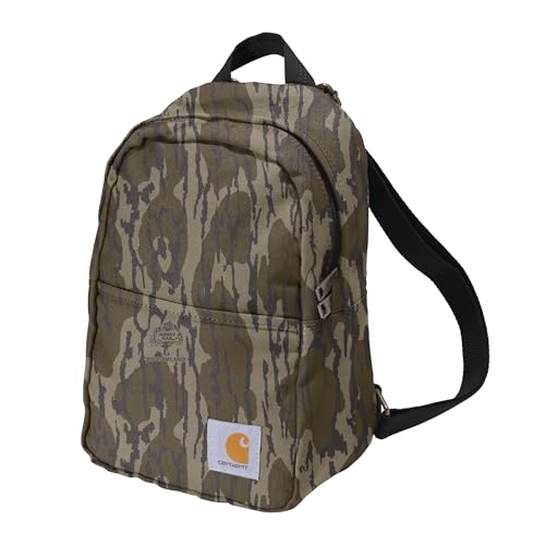 Image of Carhartt Classic Mini Backpack, Durable, Water-Resistant Backpack with Adjustable Shoulder Straps, Mossy Oak Bottomlands