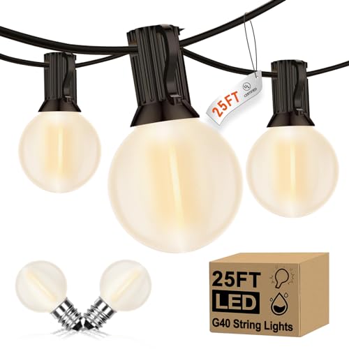 Outdoor String Lights,Globe Patio String Lights Outdoor Dimmable ...