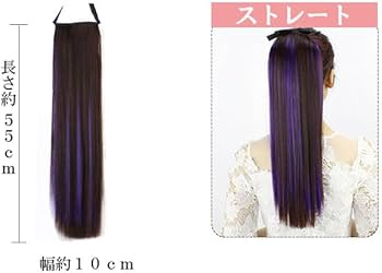 Amazon.co.jp: メッシュ ポイントウィッグ ポニーテール ロング