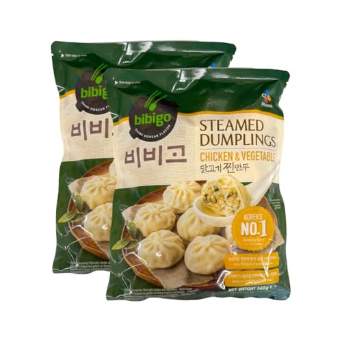 Bibi-go Steamed Dumplings 560G Filled With Chicken And Vegetables Juicy Filling In A Tender Wrapper Quick Frozen Product Of Korea Pack Of 2