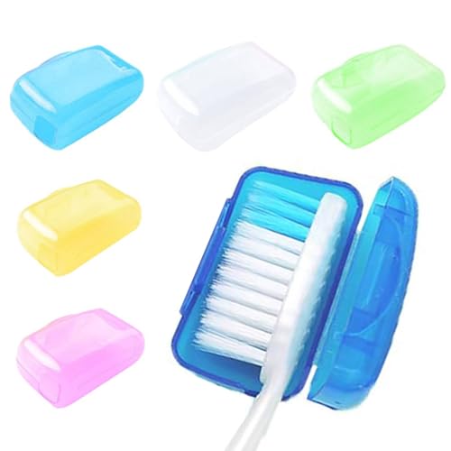 Dreamil 5 unidades de capa protetora para escova de dentes para viagens isolar eficazmente o pó para viagens, casa, campismo e escola